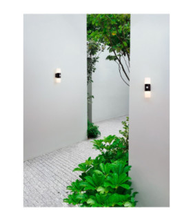 Paul Outdoor Up Down Wall Lamp Sandy Black LED 10W 893lm 3000K IP65 PIR Sensor-2