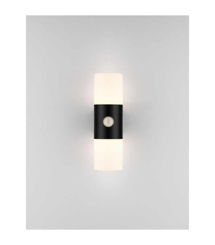 Paul Outdoor Up Down Wall Lamp Sandy Black LED 10W 893lm 3000K IP65 PIR Sensor-6