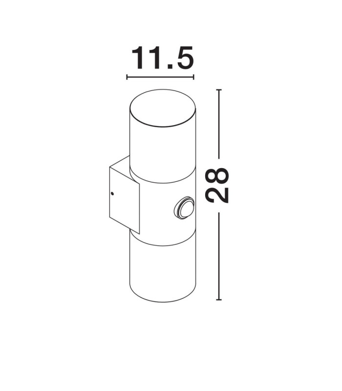 Paul Outdoor Up Down Wall Lamp Sandy Black LED 10W 893lm 3000K IP65 PIR Sensor-7