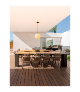 Moon Globe Pendant Ceiling Light White Black E14 1x5W IP65-2