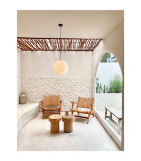 Moon 40cm Globe Pendant Ceiling Light White Black E27 1x12W IP65-2