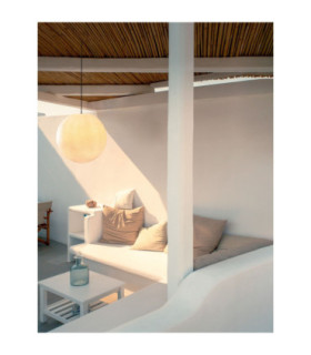 Moon 50cm Globe Pendant Ceiling Light White Black E27 1x12W IP65-2