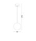 Moon 50cm Globe Pendant Ceiling Light White Black E27 1x12W IP65-7