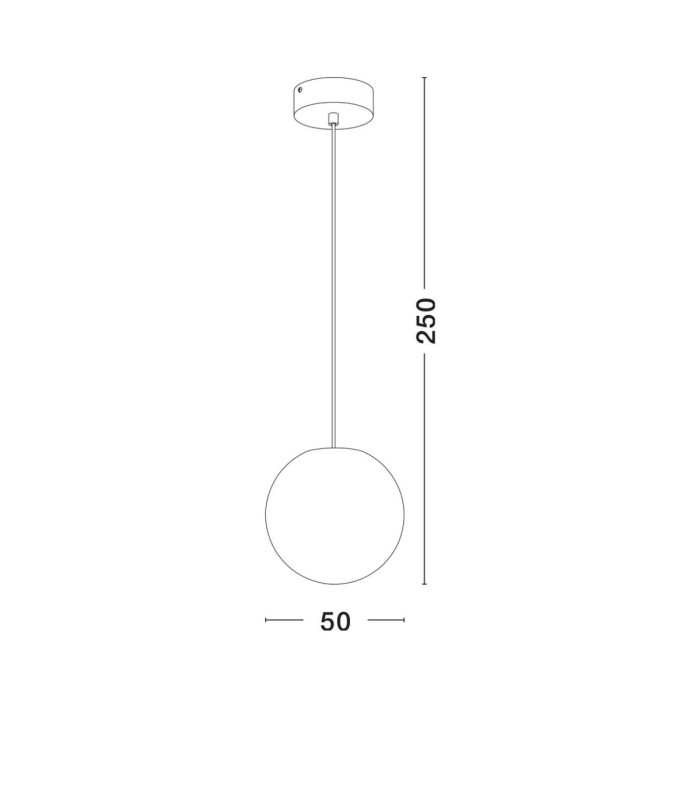 Moon 50cm Globe Pendant Ceiling Light White Black E27 1x12W IP65-7