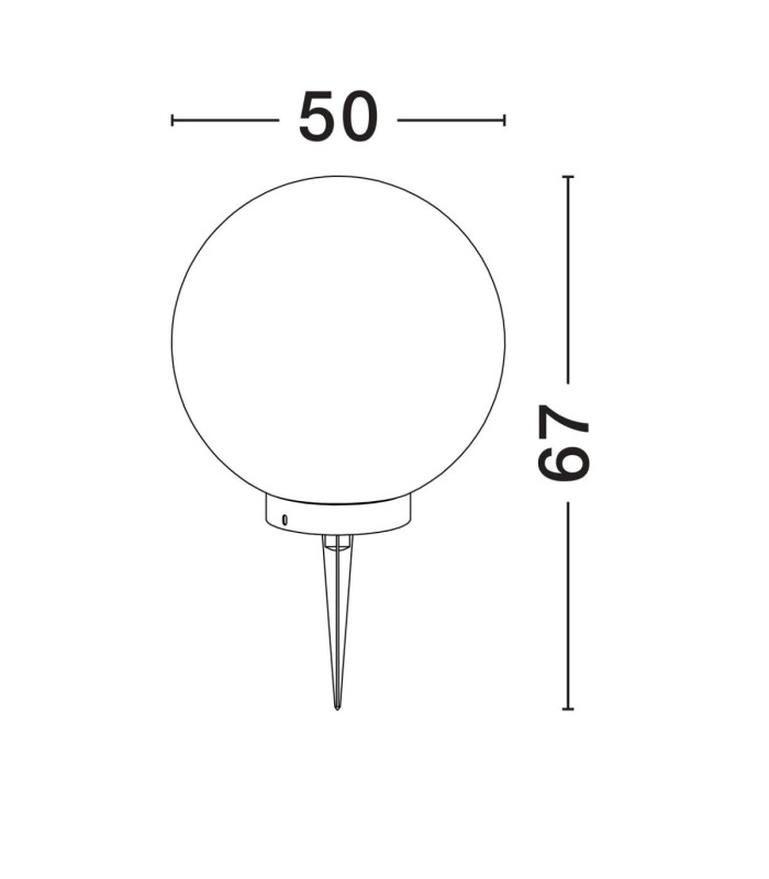 Moon 50cm Outdoor Spike White E27 1x12W IP65-7