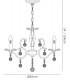 Ceiling Pendant Chandelier 4 Light Polished Chrome, Crystal - 3