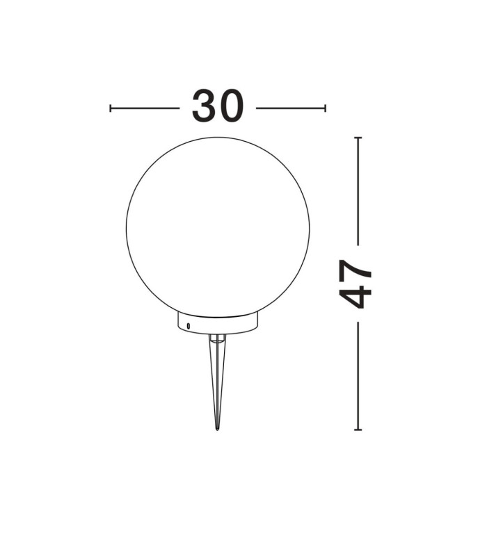 Moon 30cm Outdoor Spike White E14 1x5W IP65-7