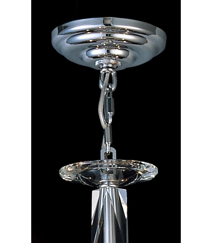 Ceiling Pendant Chandelier 4 Light Polished Chrome, Crystal - 4