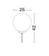 Moon 25cm Outdoor Spike White E14 1x5W IP65-7