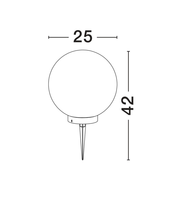 Moon 25cm Outdoor Spike White E14 1x5W IP65-7