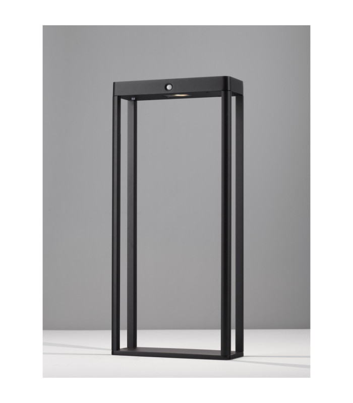 Berni 50cm Outdoor Bollard Dark Anthracite LED 2W 108lm 3000K IP65 Solar PIR Sensor-4