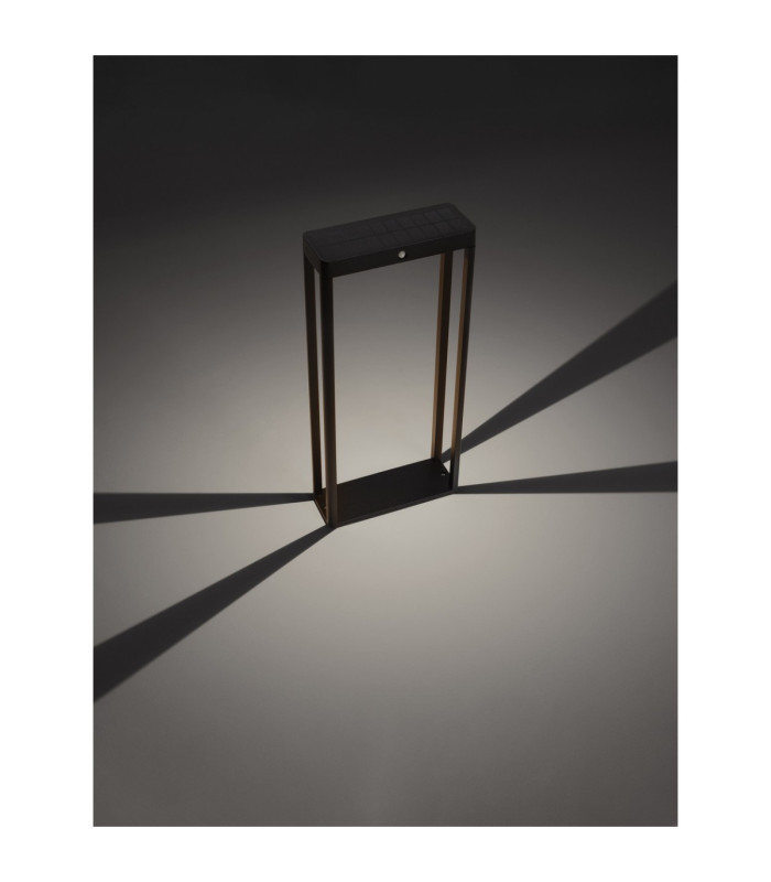 Berni 50cm Outdoor Bollard Dark Anthracite LED 2W 108lm 3000K IP65 Solar PIR Sensor-8