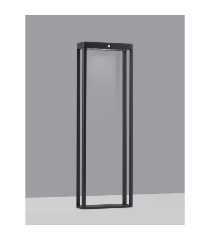 Berni 70cm Outdoor Bollard Dark Anthracite LED 2W 108lm 3000K IP65 Solar PIR Sensor-3