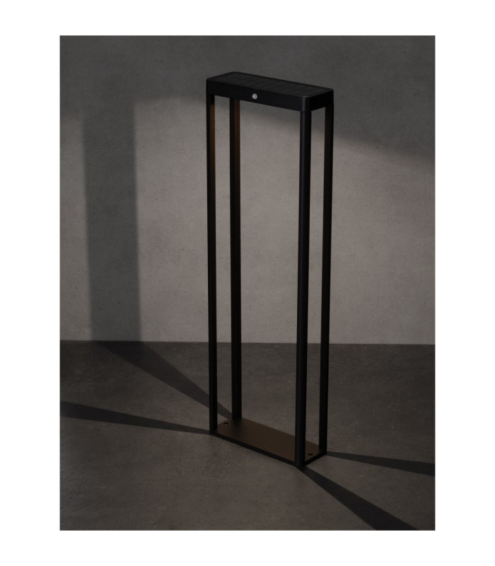 Berni 70cm Outdoor Bollard Dark Anthracite LED 2W 108lm 3000K IP65 Solar PIR Sensor-5