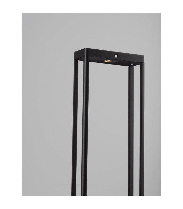 Berni 70cm Outdoor Bollard Dark Anthracite LED 2W 108lm 3000K IP65 Solar PIR Sensor-6
