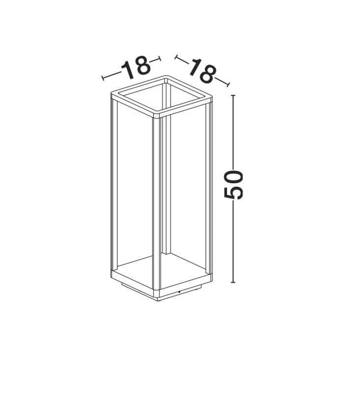 Akmi Outdoor Bollard Dark Anthracite LED 9W 359lm 3000K IP65-8