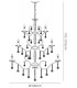 Ceiling Pendant Chandelier 3 Tier 22 Light Polished Chrome, Crystal (Item Requires Assembly) - 3