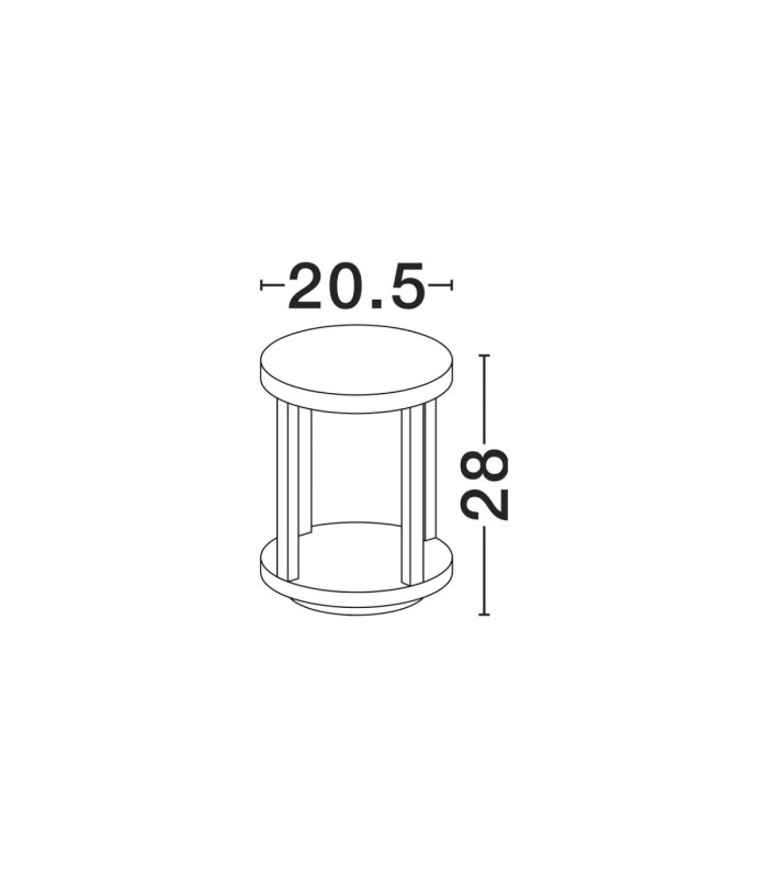 Optus Outdoor Pedestal Light Dark Anthracite LED 9W 459lm IP65 3000K-8