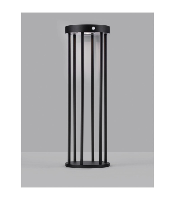 Aigo Outdoor Bollard Dark Anthracite LED 2W 89lm 3000K IP65 Solar PIR Sensor-3