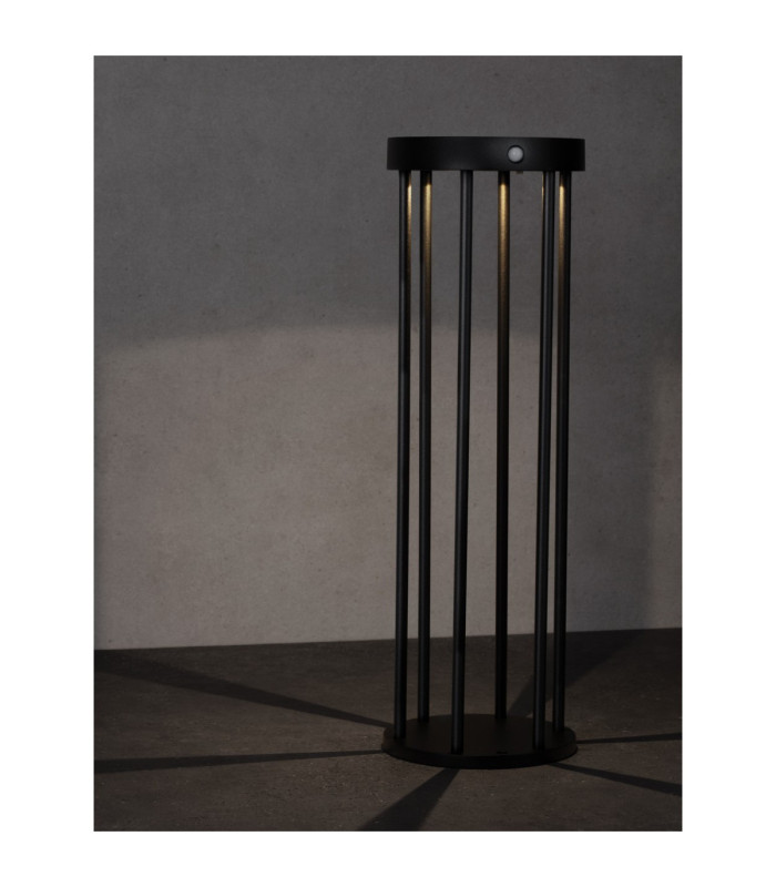 Aigo Outdoor Bollard Dark Anthracite LED 2W 89lm 3000K IP65 Solar PIR Sensor-4