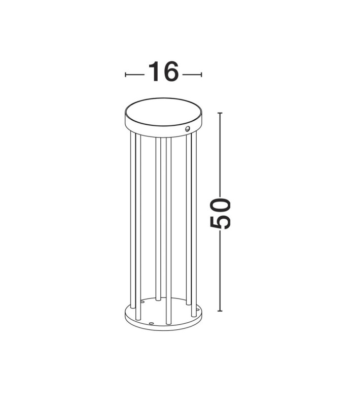 Aigo Outdoor Bollard Dark Anthracite LED 2W 89lm 3000K IP65 Solar PIR Sensor-9