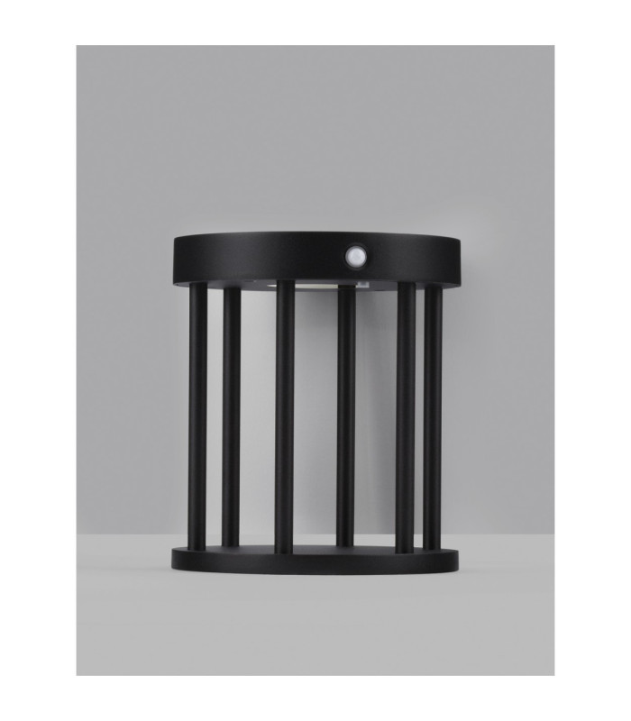 Aigo Outdoor Pedestal Light Dark Anthracite LED 2W 89lm 3000K IP65 Solar PIR Sensor-3