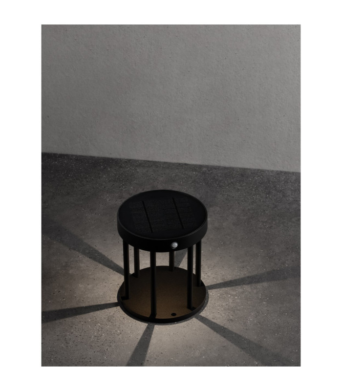 Aigo Outdoor Pedestal Light Dark Anthracite LED 2W 89lm 3000K IP65 Solar PIR Sensor-8
