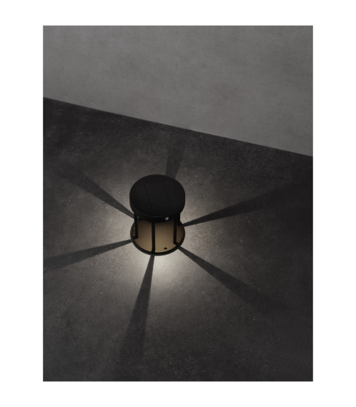 Aigo Outdoor Pedestal Light Dark Anthracite LED 2W 89lm 3000K IP65 Solar PIR Sensor-9