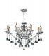 Ceiling Pendant Chandelier 8 Light Polished Chrome, Crystal - 5