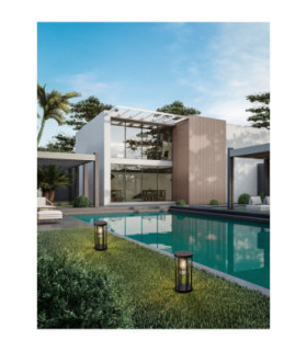 Elysium 35cm Top Mounted Outdoor Bollard Dark Anthracite E27 1x12W IP65-2