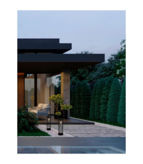 Elysium 50cm Top Mounted Outdoor Bollard Dark Anthracite E27 1x12W IP65-2