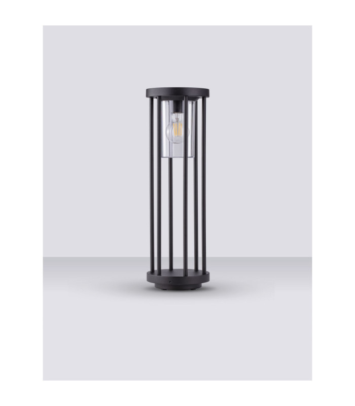 Elysium 50cm Top Mounted Outdoor Bollard Dark Anthracite E27 1x12W IP65-3