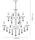 Ceiling Pendant Chandelier 2 Tier 12 Light Polished Chrome, Crystal (Item Requires Assembly) - 3