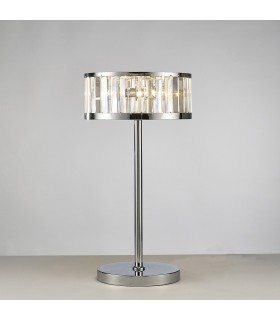 Table Lamp 3 Light Polished Chrome, Crystal - 2