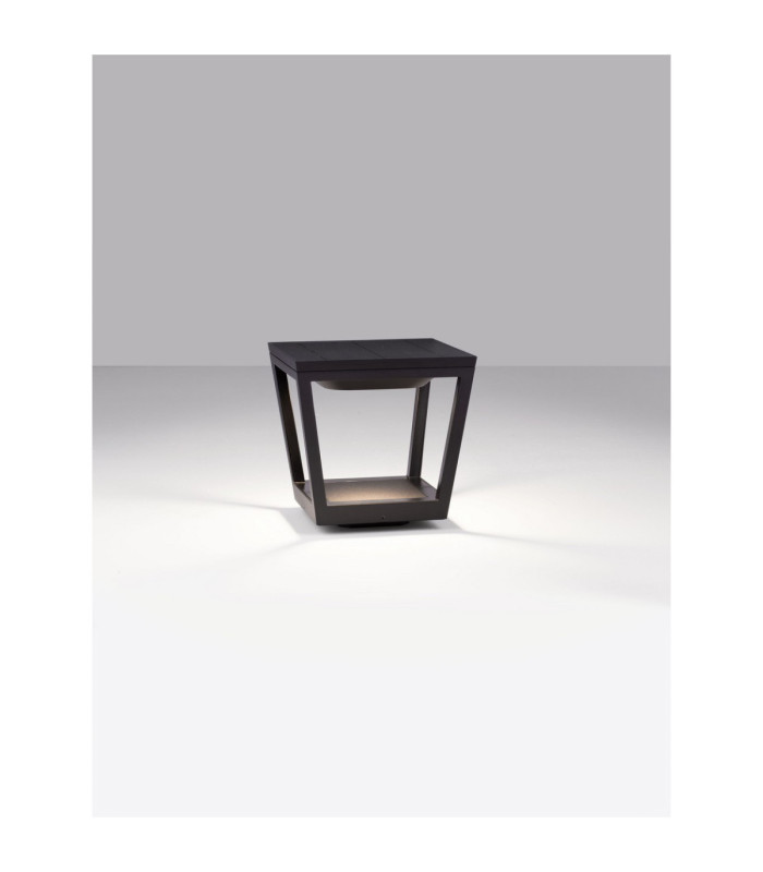 Cuppa Outdoor Pedestal Light Dark Anthracite LED 2W 5V DC 186lm IP54 3000K Solar PIR Sensor-4