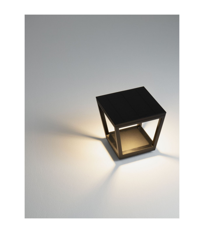 Cuppa Outdoor Pedestal Light Dark Anthracite LED 2W 5V DC 186lm IP54 3000K Solar PIR Sensor-8