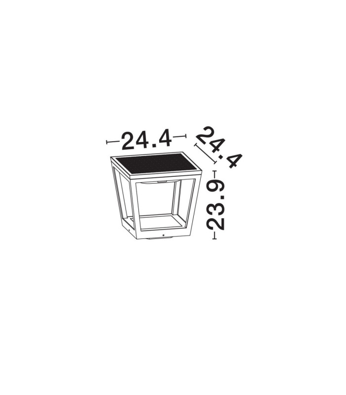 Cuppa Outdoor Pedestal Light Dark Anthracite LED 2W 5V DC 186lm IP54 3000K Solar PIR Sensor-9