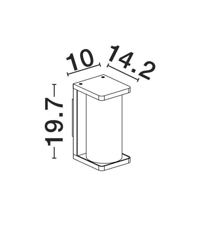 Adoray Outdoor Wall Lantern Dark Anthracite E27 1x12W IP65-9