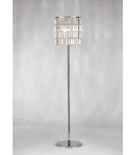 Crystal Curtain Floor Lamp 5 Light Polished Chrome - 2