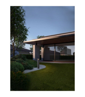 Navy 99.5cm Outdoor Bollard Grey LED 20W 1018lm IP65 3000K-2