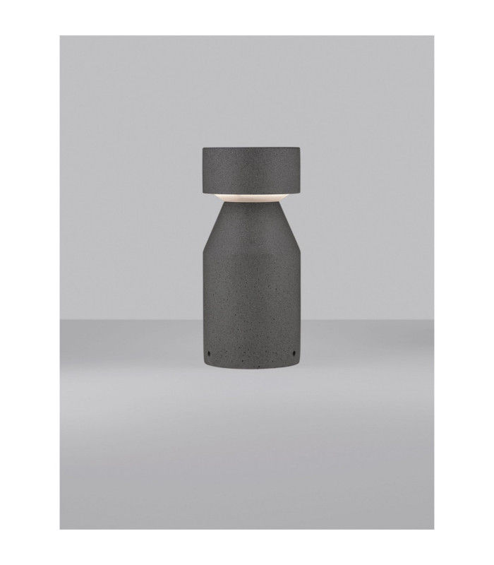 Lua 35.5cm Outdoor Pedestal Light Black LED 12W 629lm IP65 3000K-4