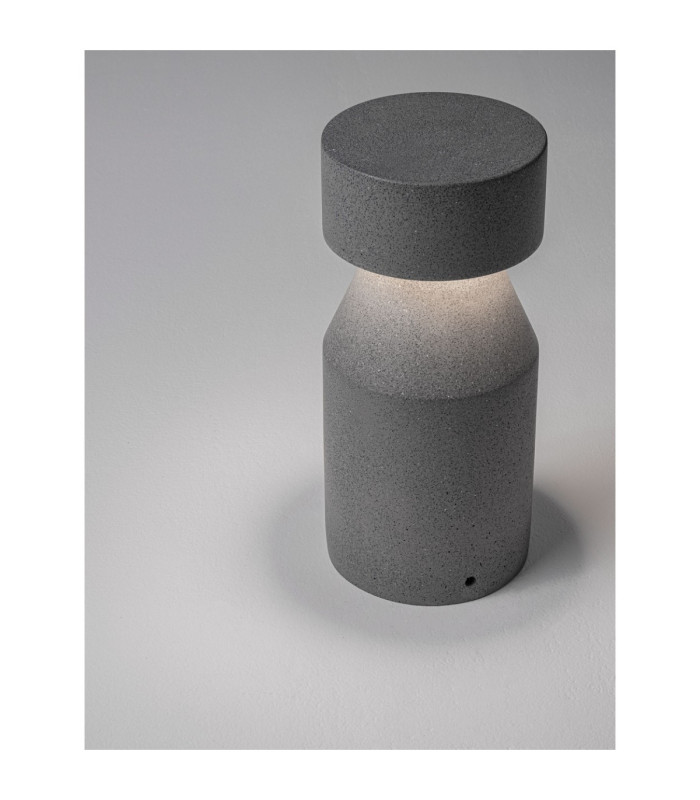 Lua 35.5cm Outdoor Pedestal Light Black LED 12W 629lm IP65 3000K-5