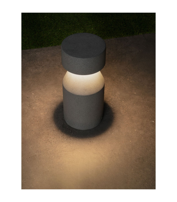 Lua 35.5cm Outdoor Pedestal Light Black LED 12W 629lm IP65 3000K-6