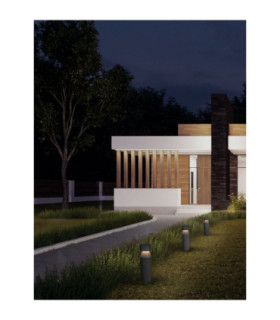 Lua Outdoor Bollard Black LED 12W 629lm IP65 3000K-2