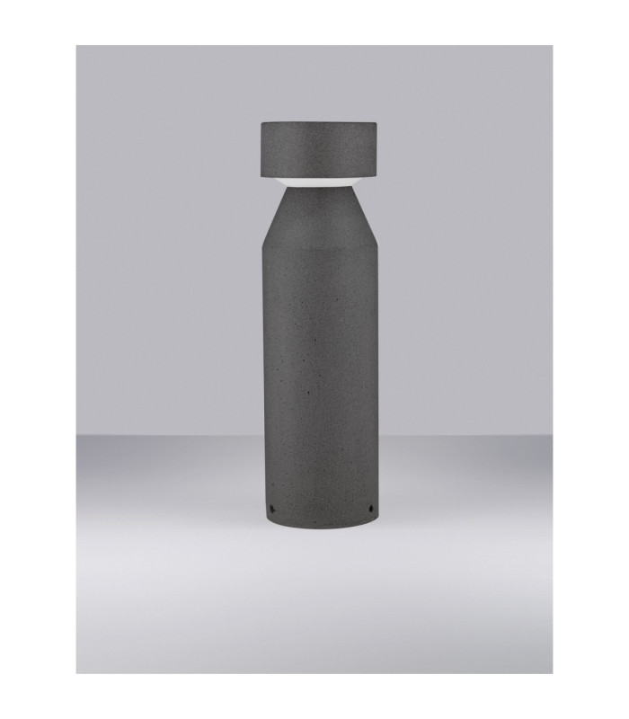 Lua Outdoor Bollard Black LED 12W 629lm IP65 3000K-3