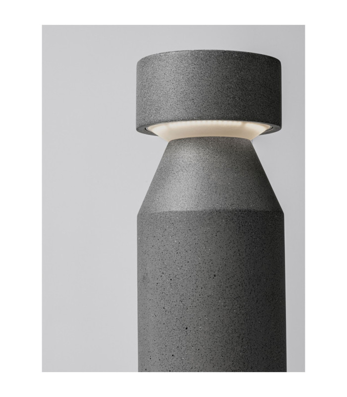 Lua Outdoor Bollard Black LED 12W 629lm IP65 3000K-5