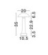 Tura 35cm Outdoor Bollard Black LED 7W 840lm IP65 3000K-7