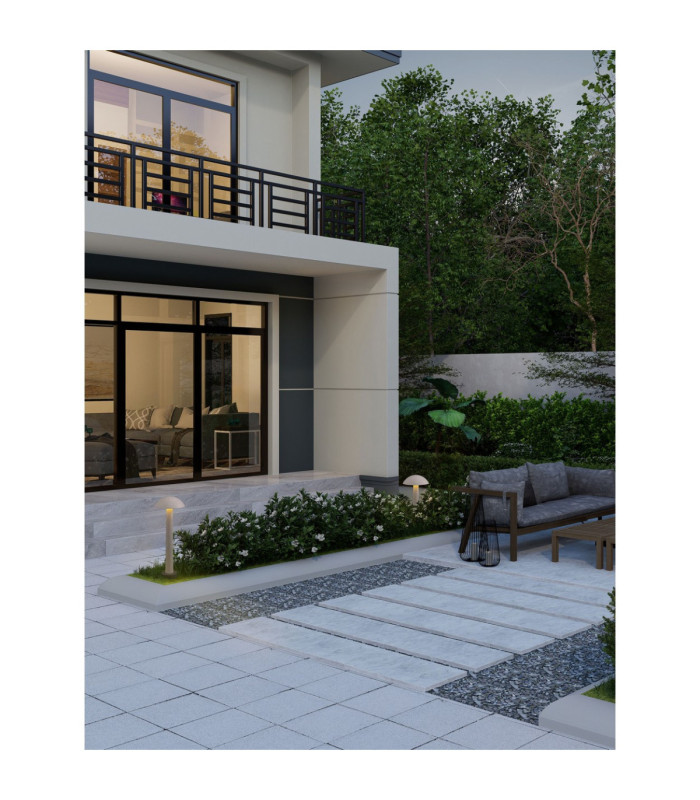 Tura 55cm Outdoor Bollard White LED 7W 840lm IP65 3000K-2
