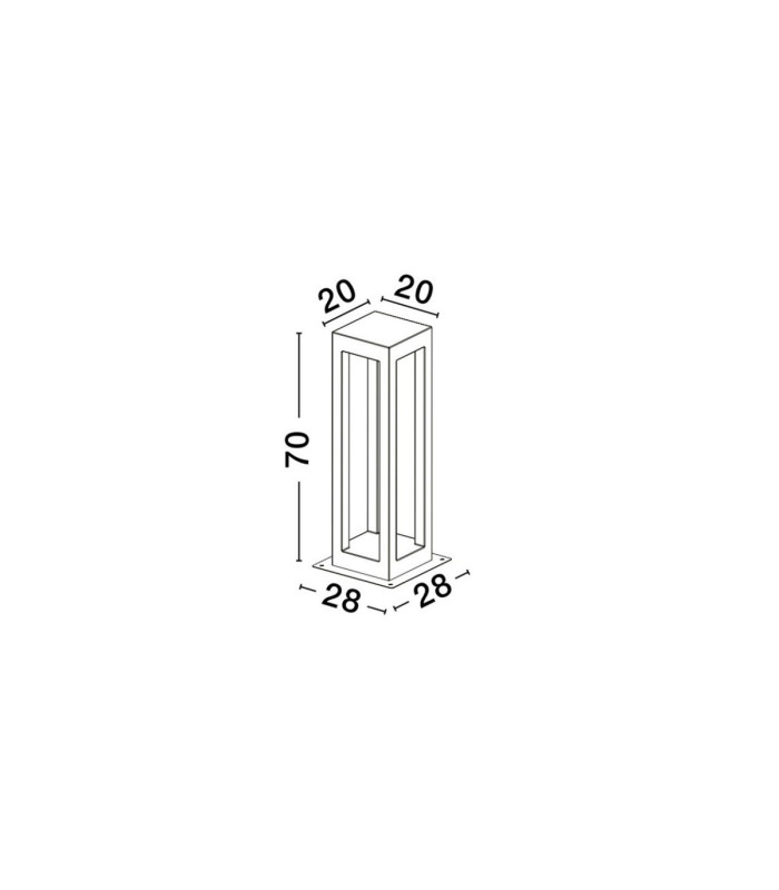 Bev Outdoor Bollard Grey LED 5W 200lm 3000K IP65-7