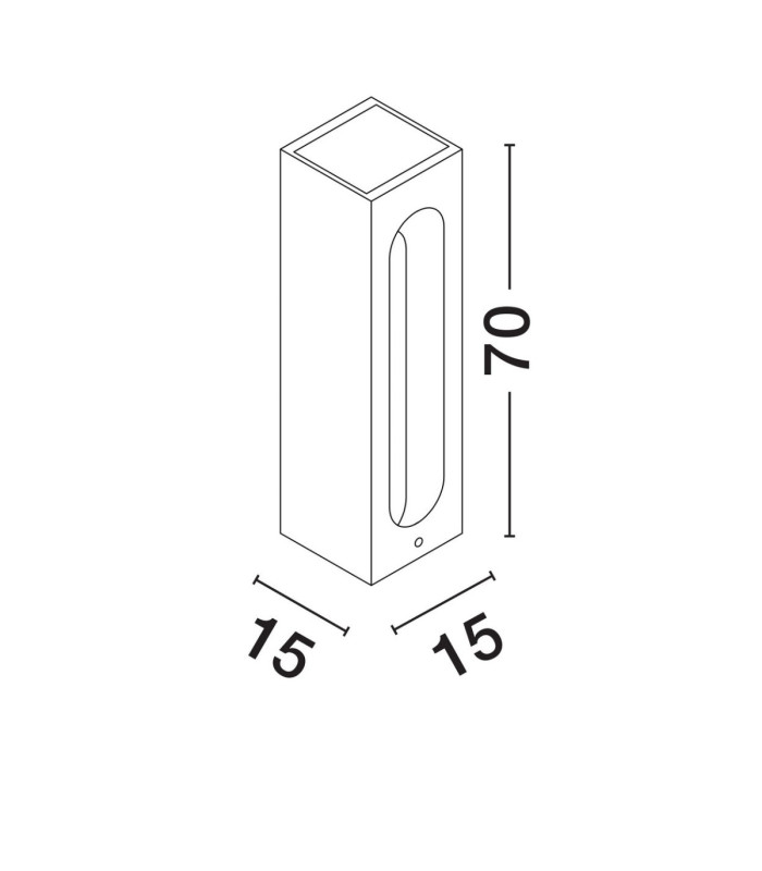 Stage 35cm Outdoor Bollard Grey LED 6W 279lm 3000K IP65-8